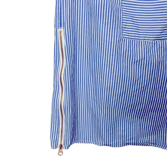 J.crew Sleeveless side-zip top in stripe women’s size 00 - Picture 4 of 5